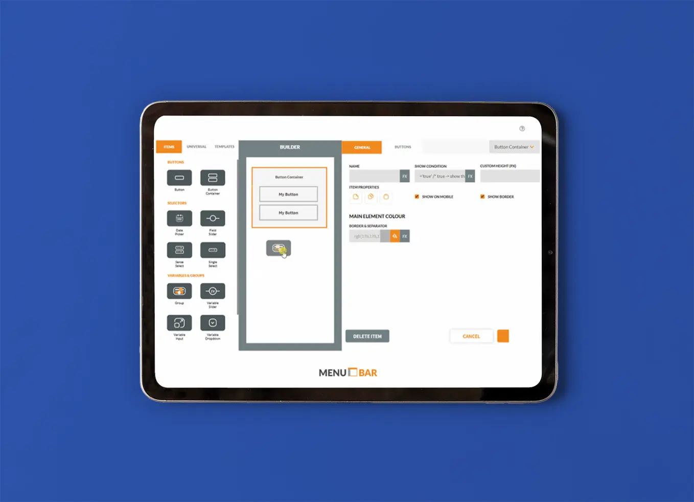 MENUBAR Screen